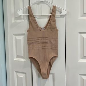 Zara women bodysuit in nude size XS-S